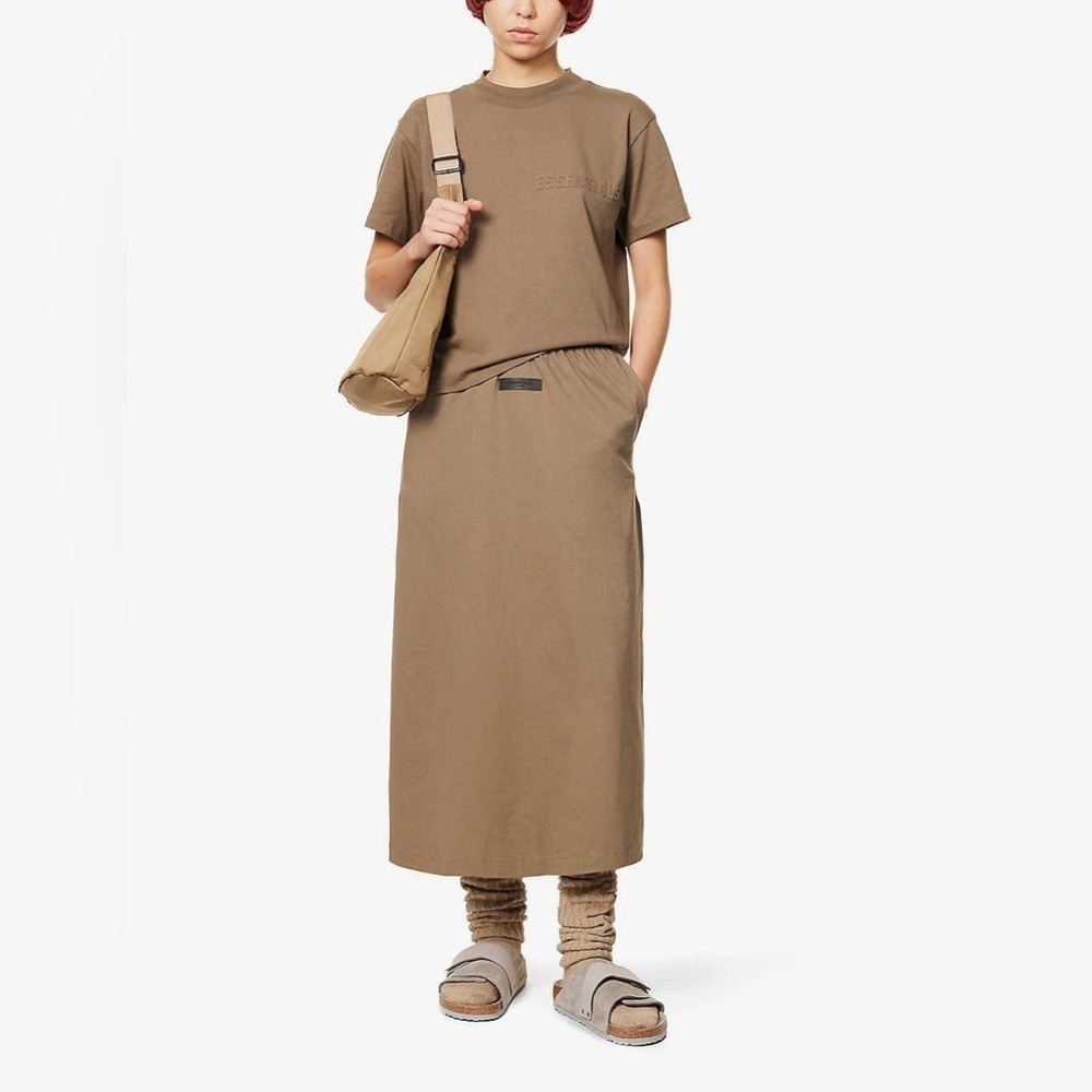 Essentials Fear of God Women'sTaupe Long Midi Skirt Size XS